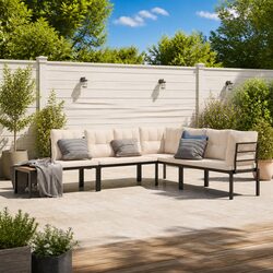 4-Piece Modular Garden Bench Set for Patios and Gardens