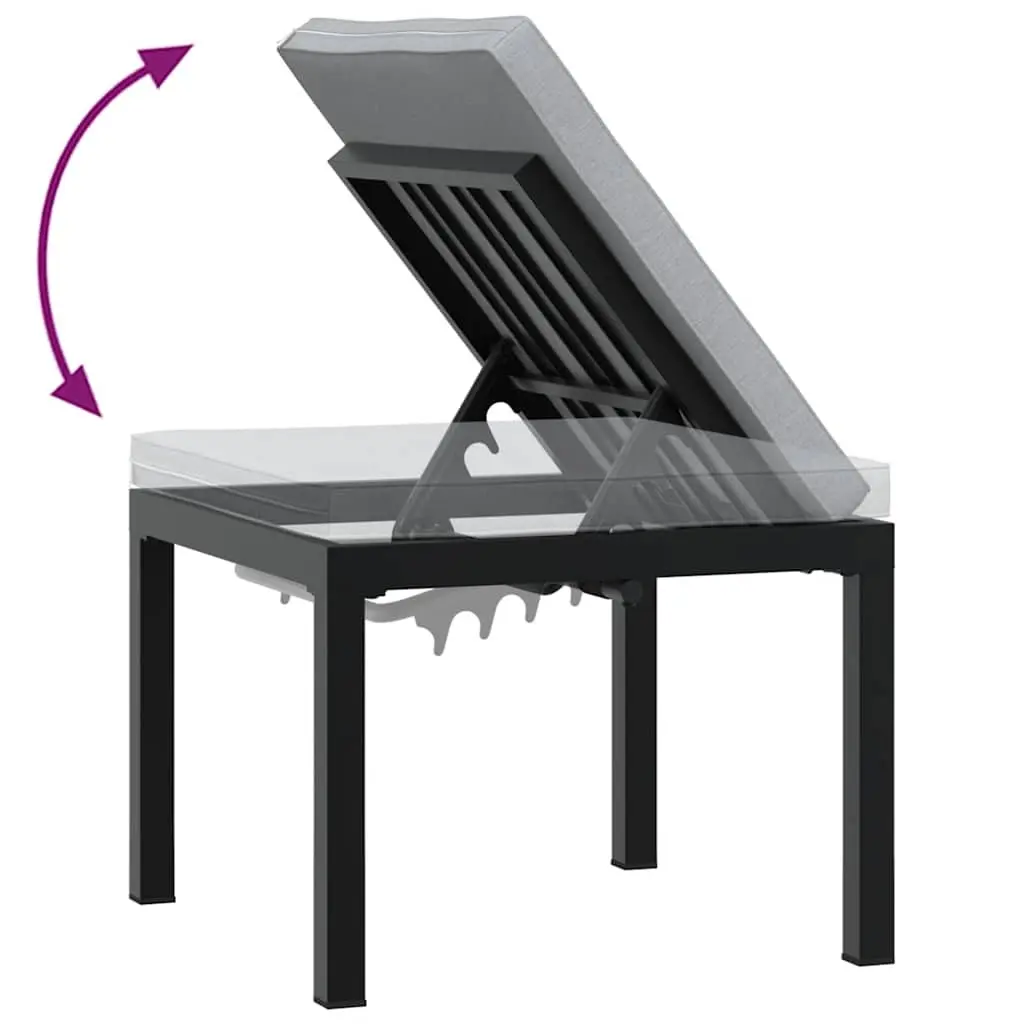 4-Piece Black Bench Set for Outdoor Spaces