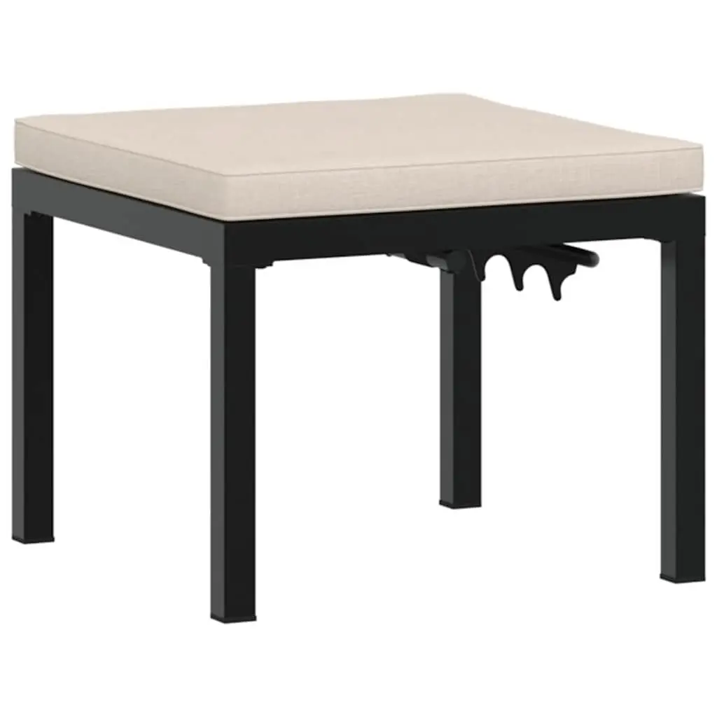 Garden Sofa Set Powder-Coated Steel 5 Piece Modular Outdoor Lounge with Cushions Taupe