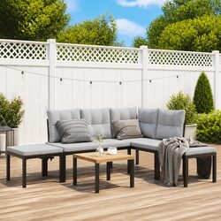 Practical 5-Piece Light Grey Garden Sofa Set for Your Home