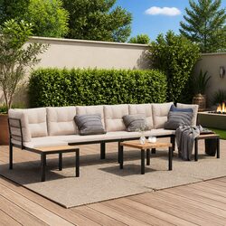 Practical 5 Piece Garden Sofa Set for Relaxation