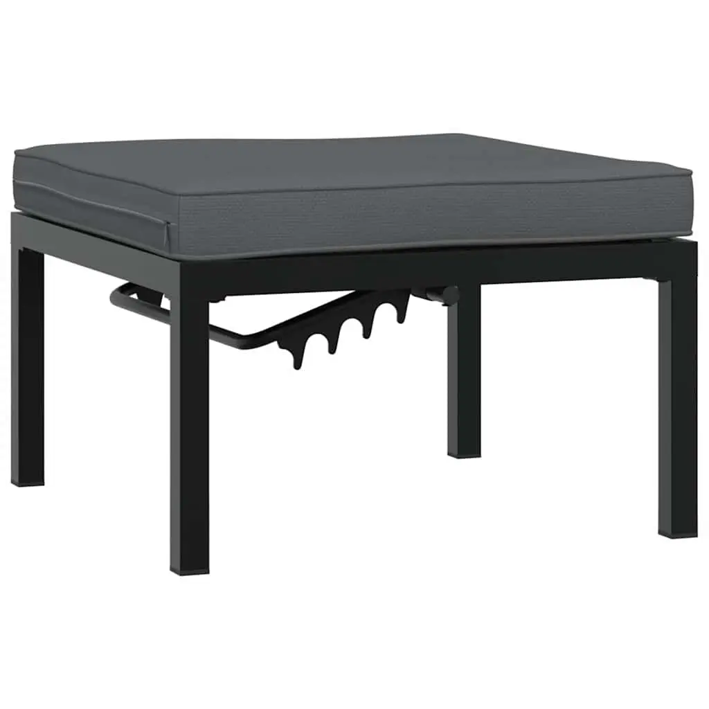 Garden Sofa Set 4 Piece Outdoor Furniture Black Patio Modular Seating with