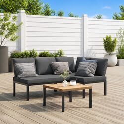 Practical 3 Piece Outdoor Sofa Set for Any Patio