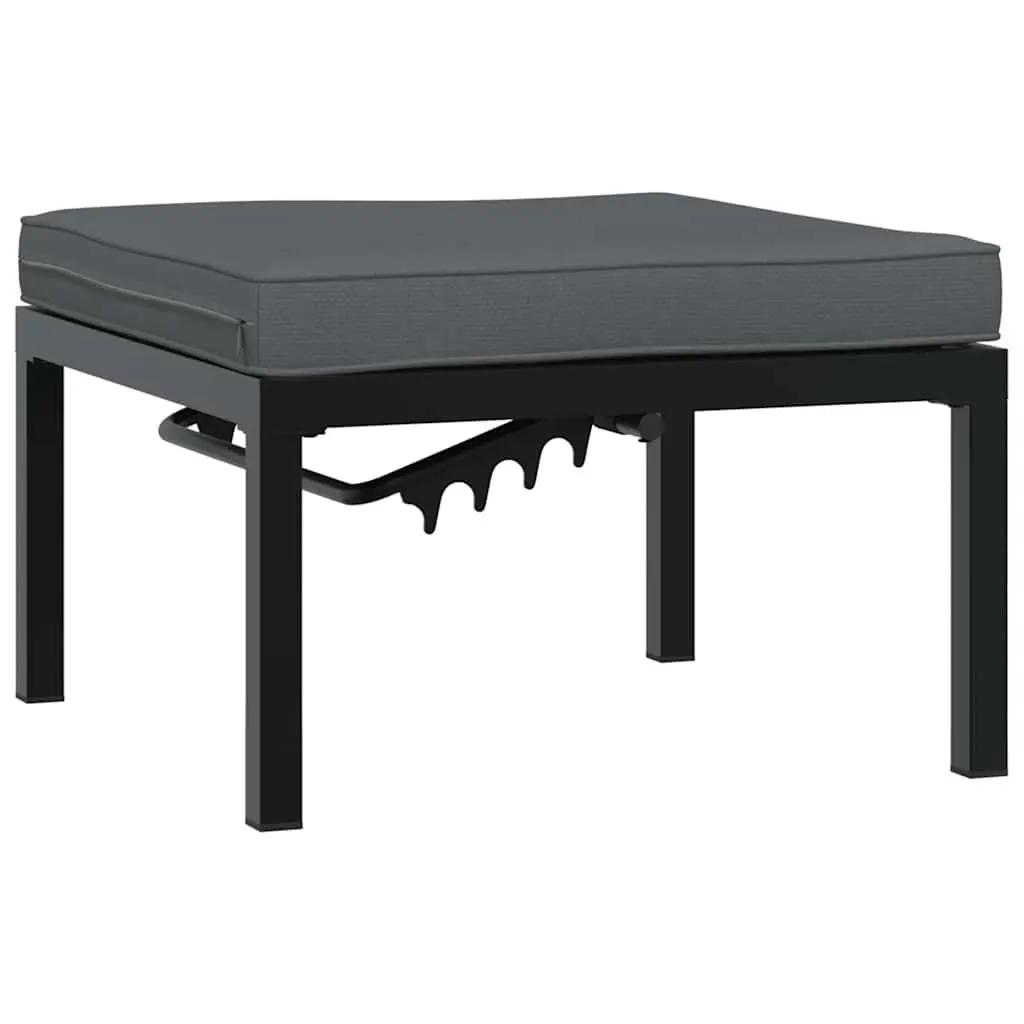 Outdoor Garden Sofa Set 5 Piece Patio Furniture Black Aluminium Modular Design