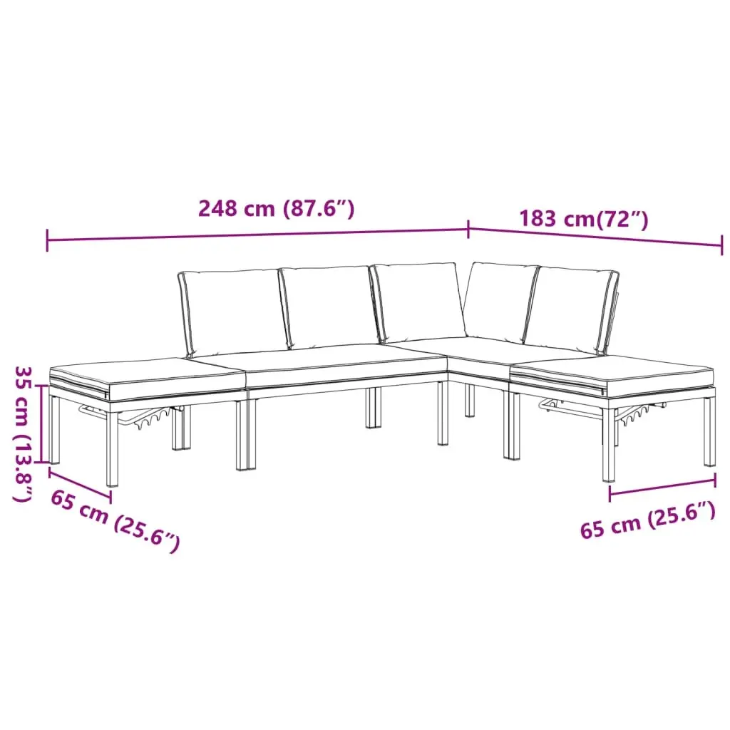 Modular Outdoor Sofa Set for Patio Use