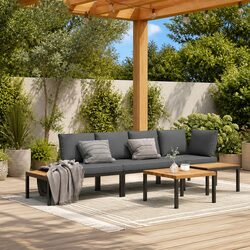 Practical 4 Piece Garden Sofa Set for Outdoor Living
