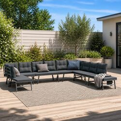 Practical 7-Piece Garden Bench Set for Any Outdoor Setting