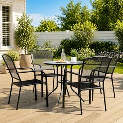 Practical 5 Piece Stackable Garden Chair Set
