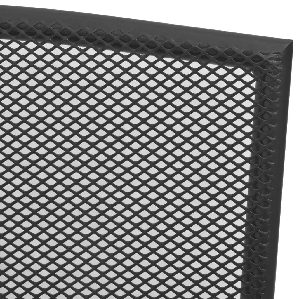 5 Piece Stackable Garden Chair Set Anthracite Outdoor Patio Dining Furniture