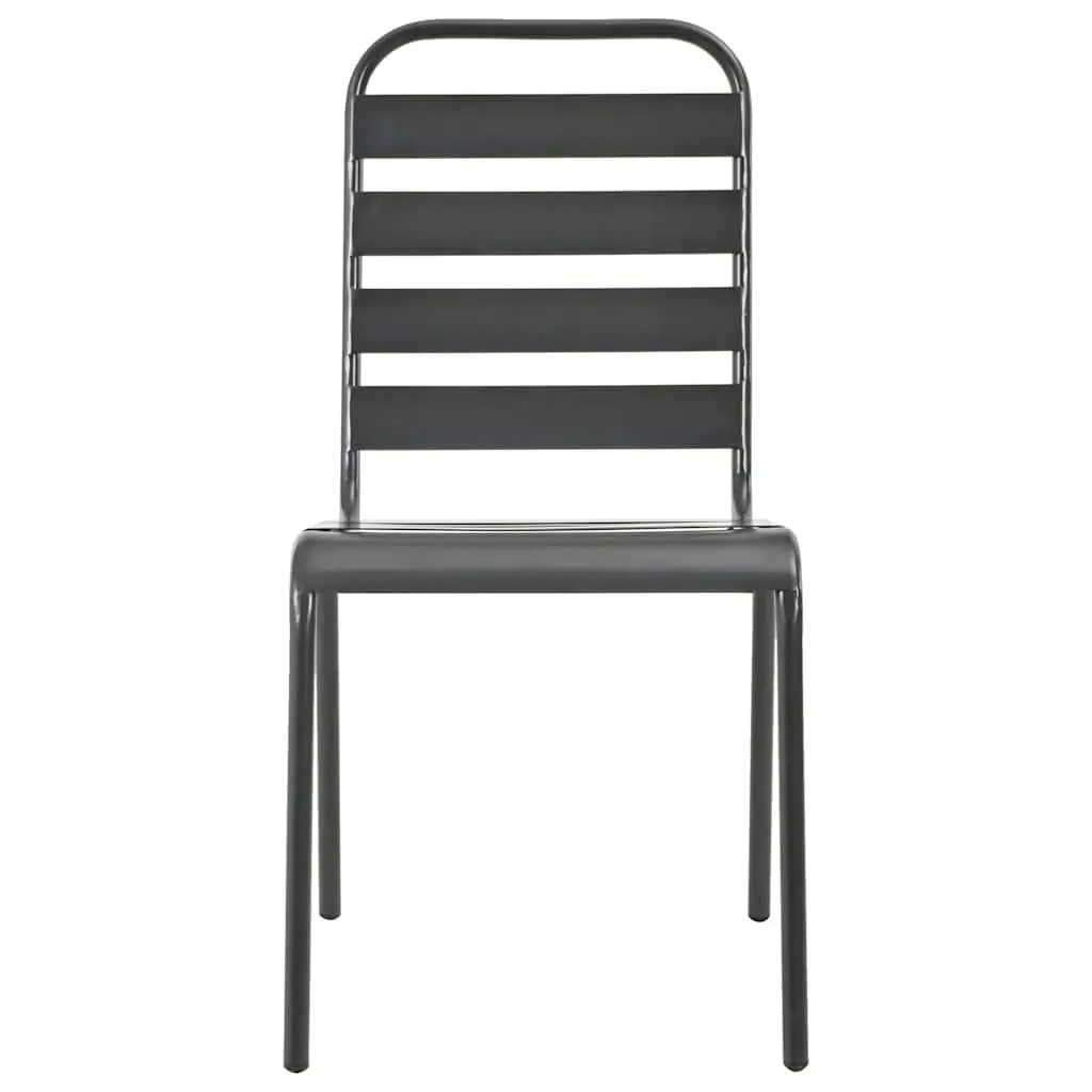Stackable Garden Chair Set 5 Piece Outdoor Furniture Patio Dining Anthracite
