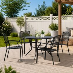 Versatile 5 Piece Garden Chair Set for Indoor and Outdoor Use