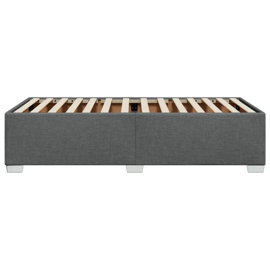 Bed Frame Grey Fabric 90x190 cm Slatted Base