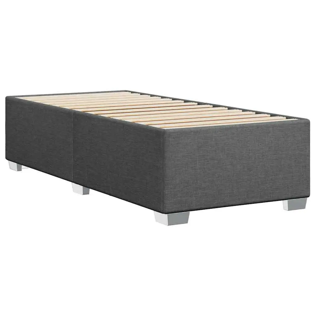 King Single Bed Frame Dark Grey Fabric Bedroom Furniture No Mattress