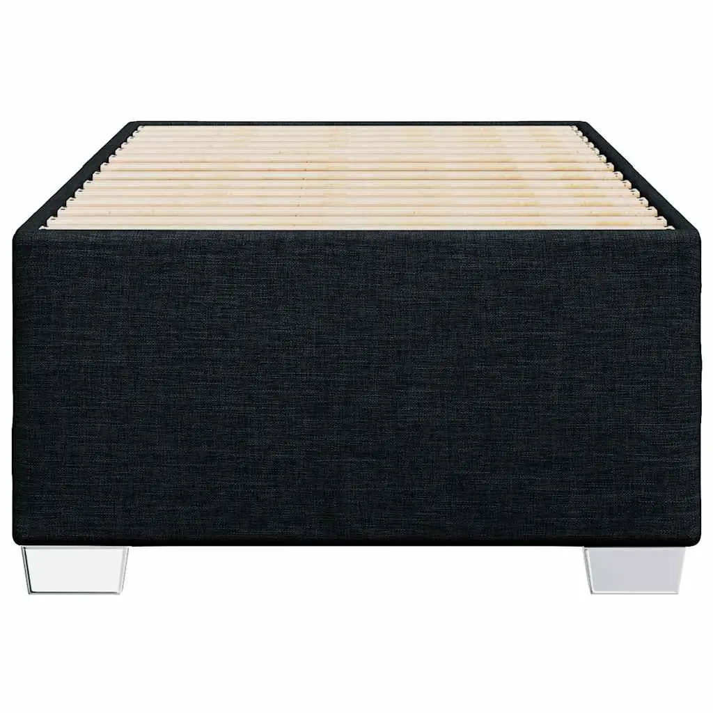 King Single Bed Frame Black Fabric Slats Support Bedroom Furniture No Mattress