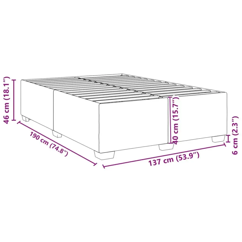 Double Bed Frame Black Polyester Fabric Upholstered Slat Support