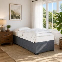 Versatile Grey Bed Frame 90x190 cm for Any Room