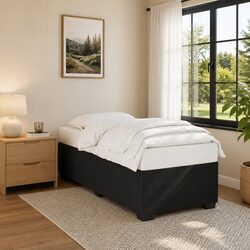 Versatile Black Velvet King Single Bed Frame for Any Space