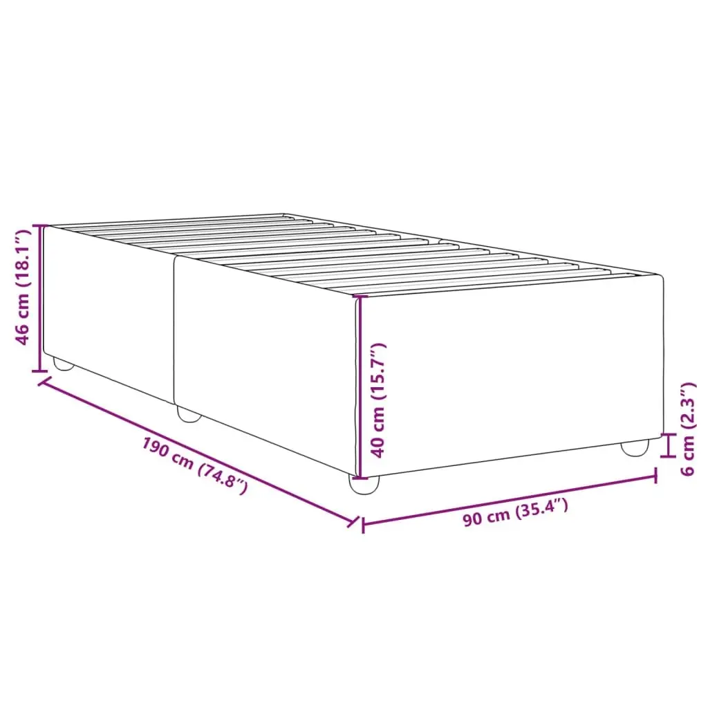 Black Bed Frame with Slatted Base for Home Use