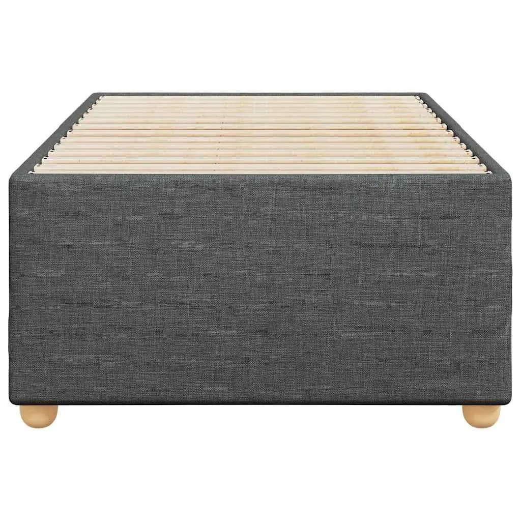 Bed Frame Grey Fabric 90x190 cm Slatted Base Bedroom Furniture Sleep