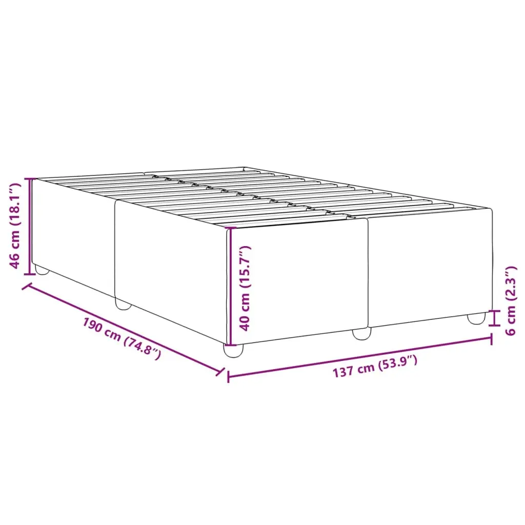 Double Bed Frame Black Polyester Fabric Upholstered Slat Support