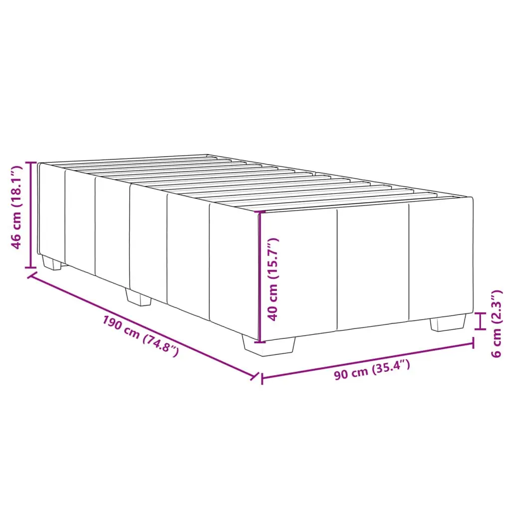 Black Bed Frame 90x190 cm for Any Bedroom