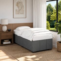 Practical Dark Grey Bed Frame 90x190 cm for Every Home