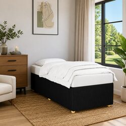 90x190 cm Black Bed Frame for Various Spaces