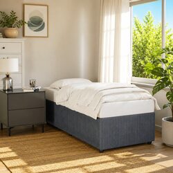 Versatile Grey Velvet Bed Frame 90x190 cm for Any Bedroom