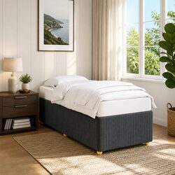 Versatile 90x190 cm Grey Velvet Bed Frame for Any Home