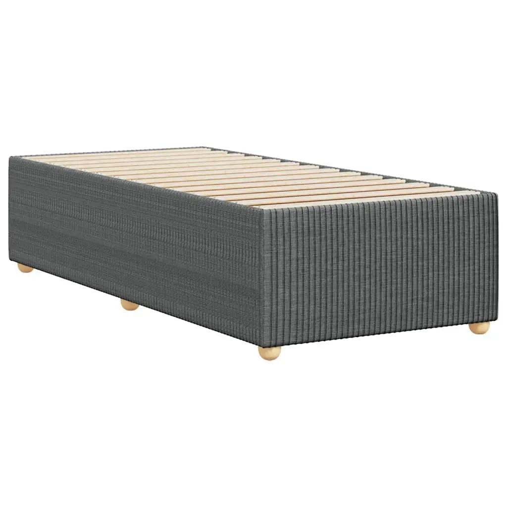 Grey Velvet Bed Frame Slatted Base 90x190cm Fabric Supportive Bedroom Furniture