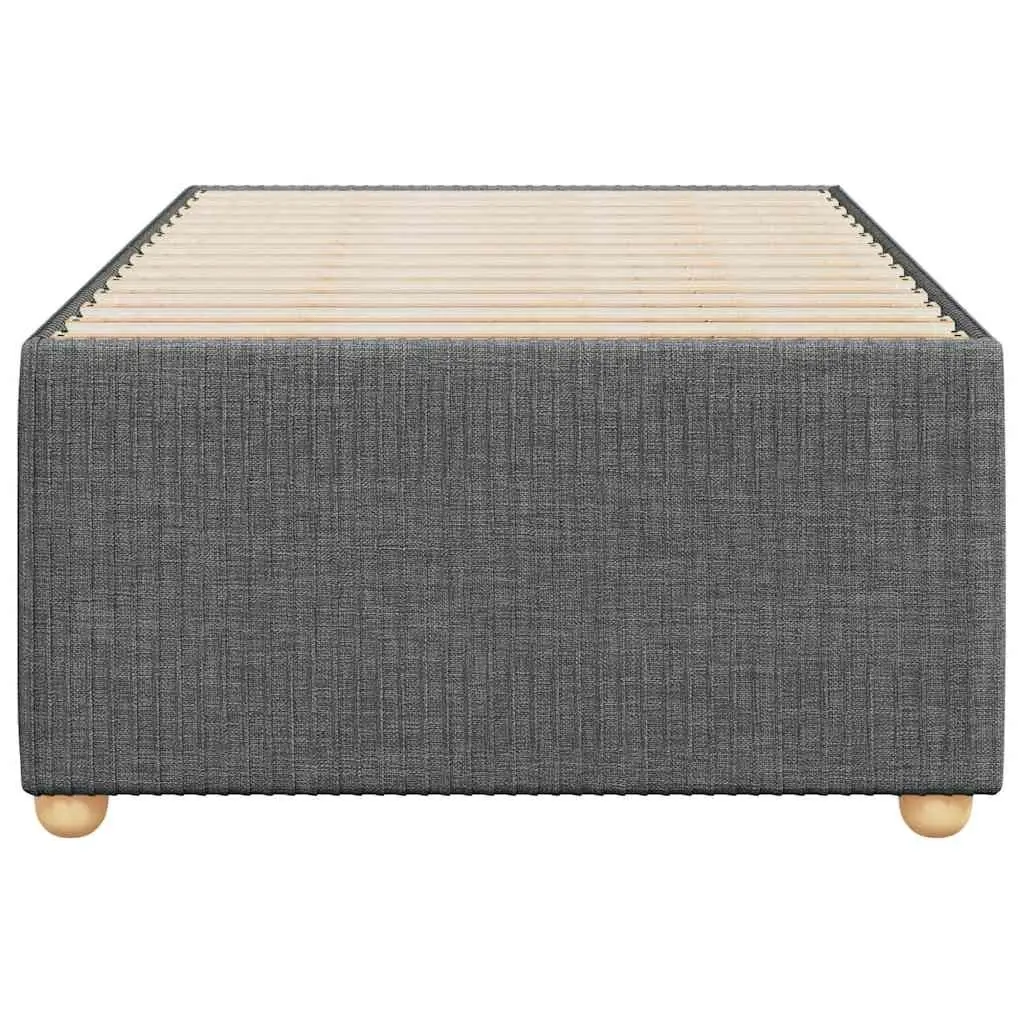 King Single Bed Frame Dark Grey Fabric Bedroom Furniture No Mattress