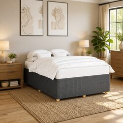 Ideal Grey Velvet Double Bed Frame for Home Comfort