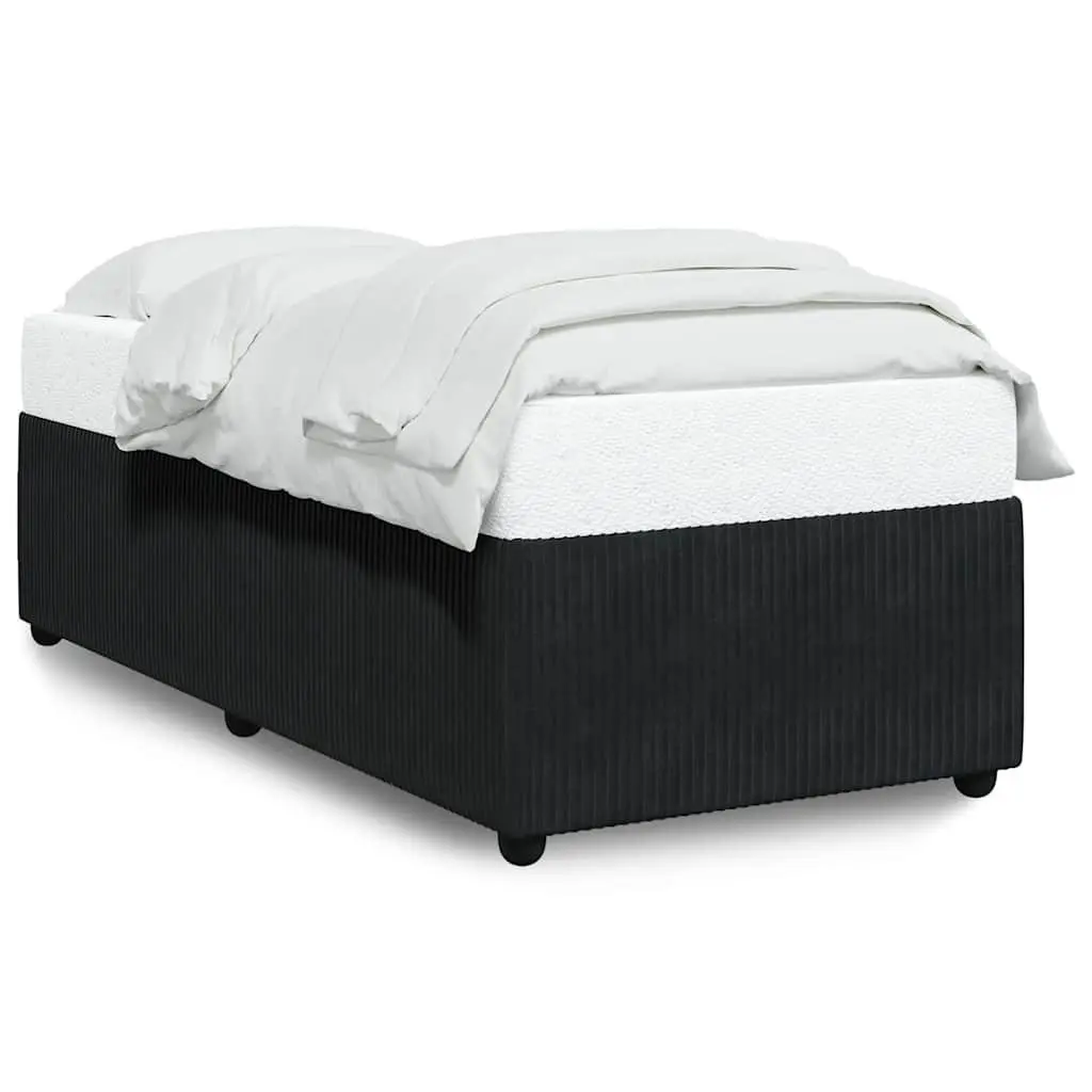 King Single Bed Frame Black Velvet Slat Support Bedroom Furniture No Mattress