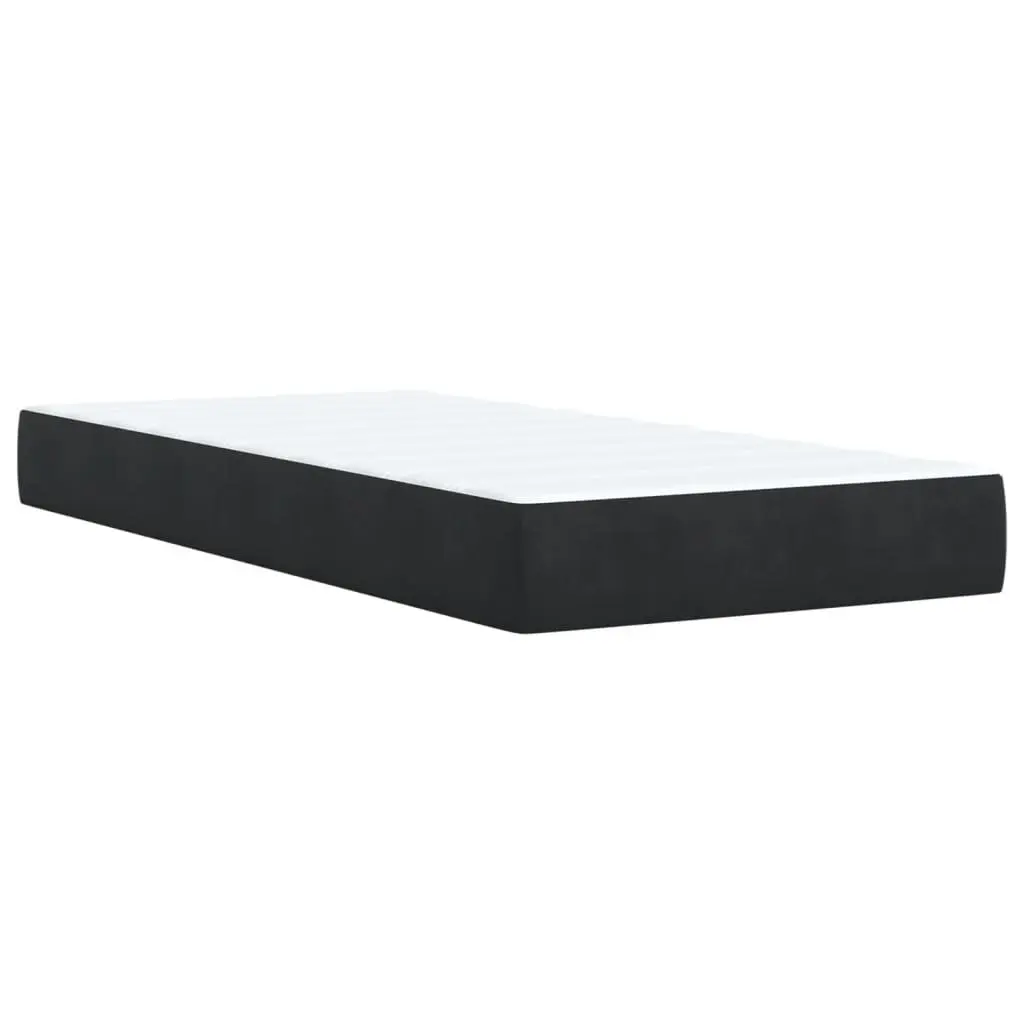 Box Spring Bed with Pocket Spring Mattress King Single Velvet Grey Bedroom