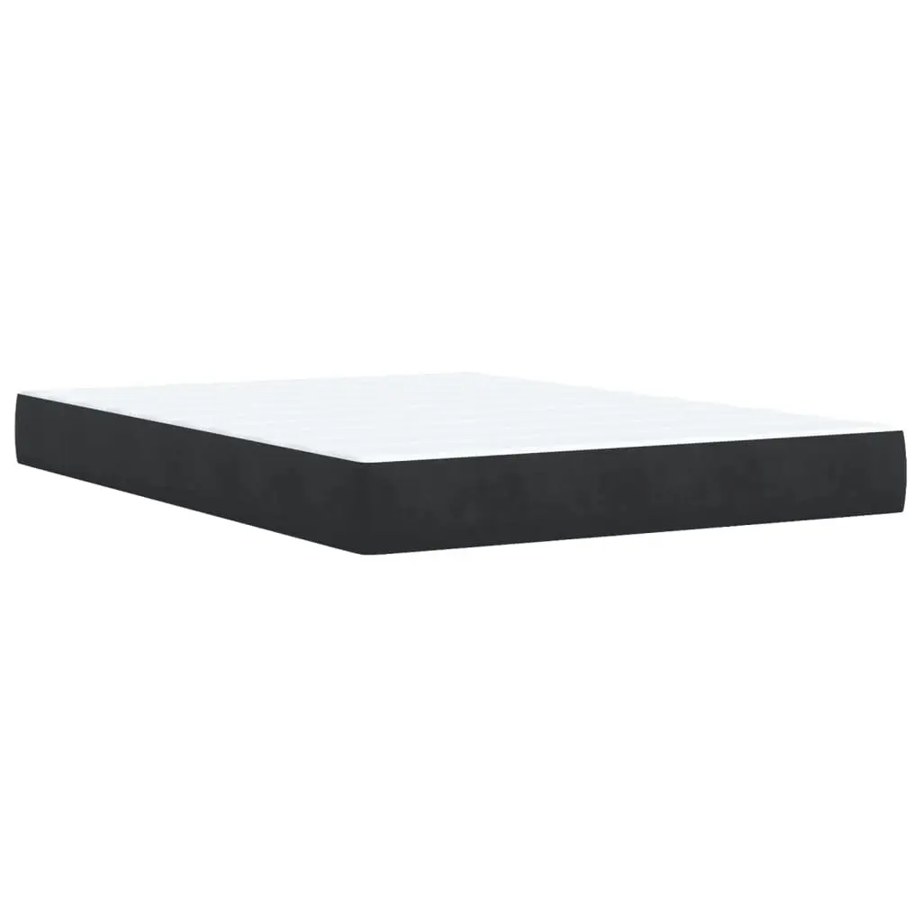 Queen Box Spring Bed with Pocket Sprung Mattress Velvet Grey Bedroom Furniture