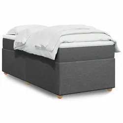 Functional Grey Box Spring Bed with Comfortable Mattress