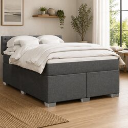 Functional Queen Box Spring Bed with Slatted Base