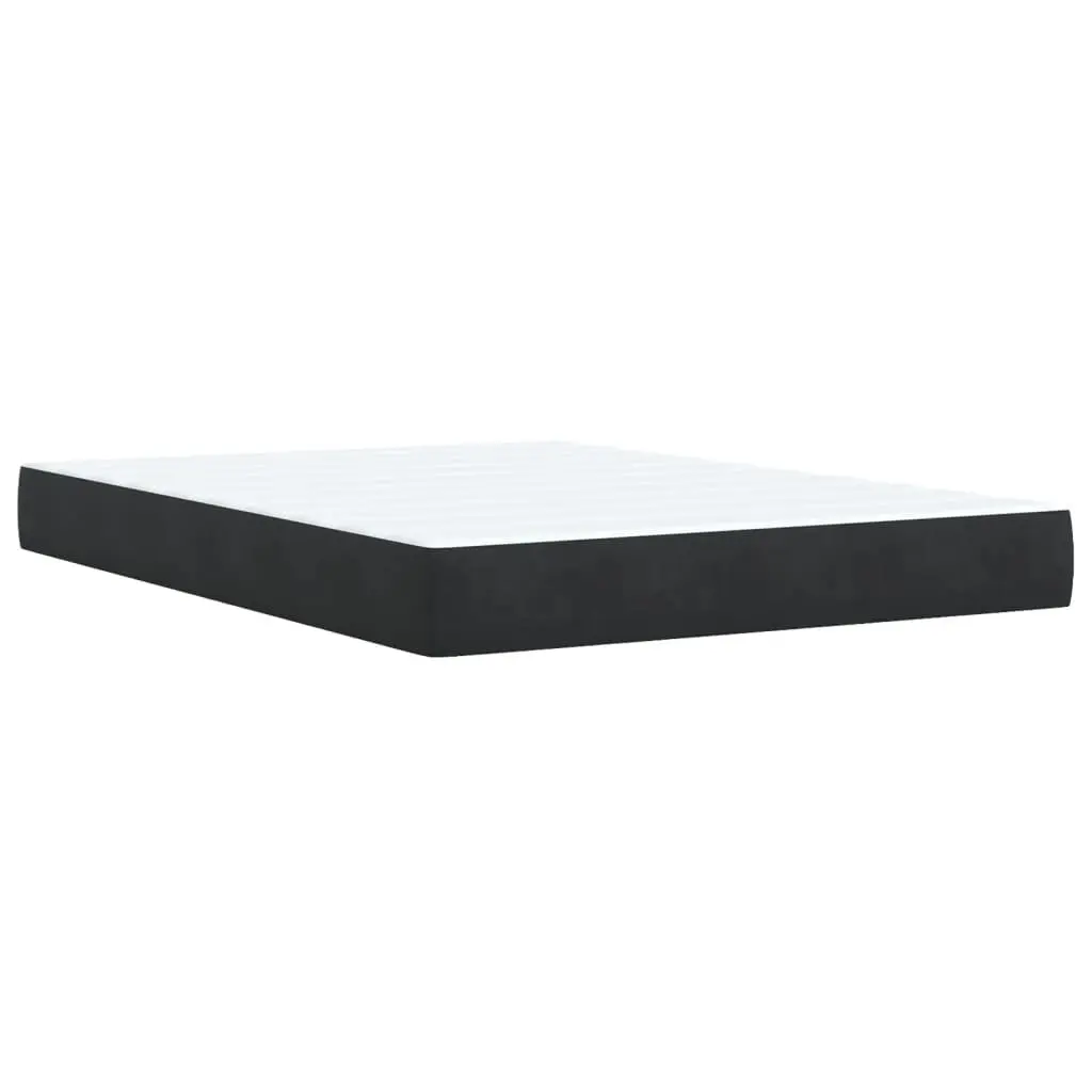 Queen Box Spring Bed with Pocket Spring Mattress Velvet Upholstered Frame