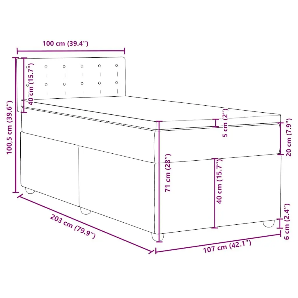 King Single Box Spring Bed with Mattress