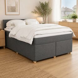 Practical Queen Box Spring Bed with Pocket Spring Mattress