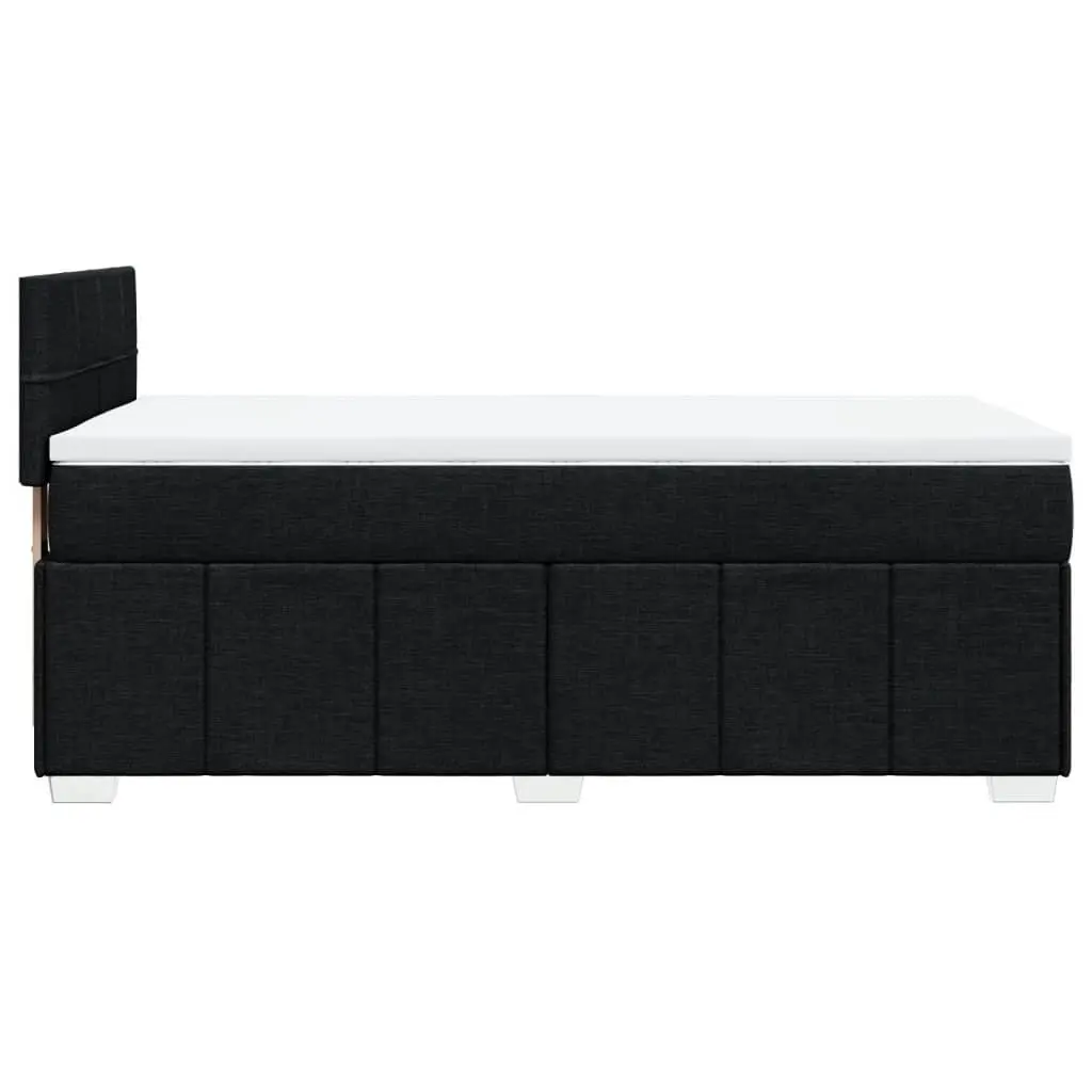 Box Spring Bed Pocket Spring Mattress King Single Black Fabric Frame Slats