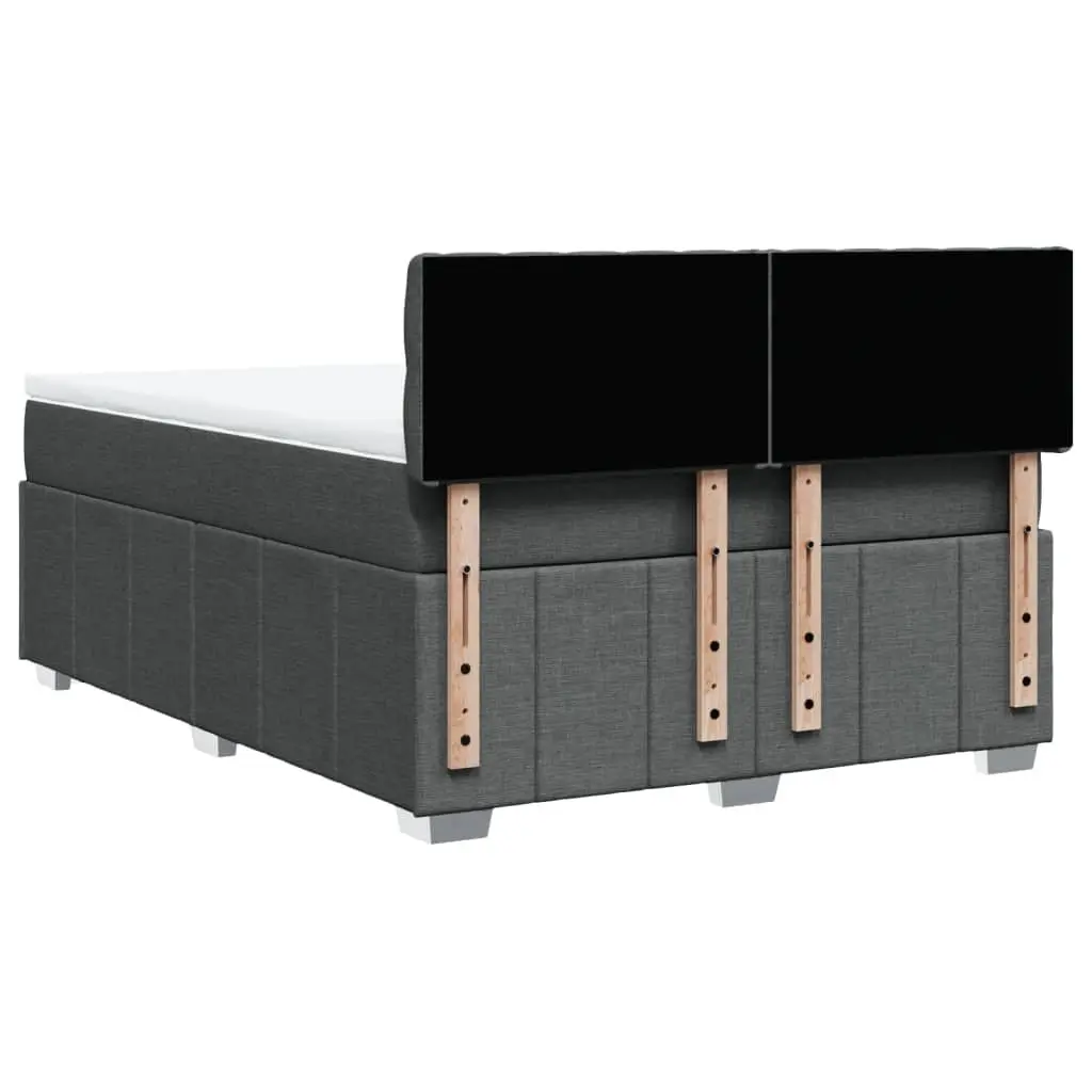 Double Bed Frame Pocket Sprung Mattress Double Size Black Fabric
