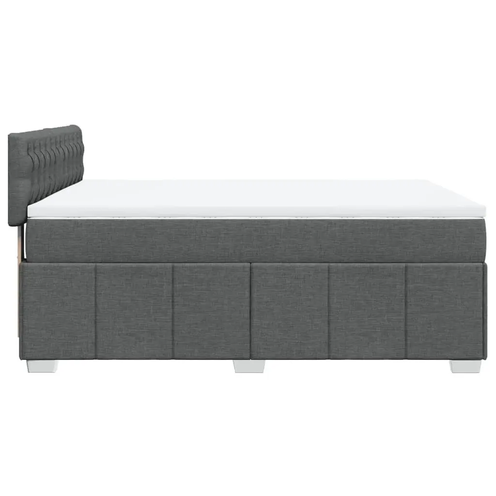 Double Bed Frame Pocket Sprung Mattress Double Size Black Fabric