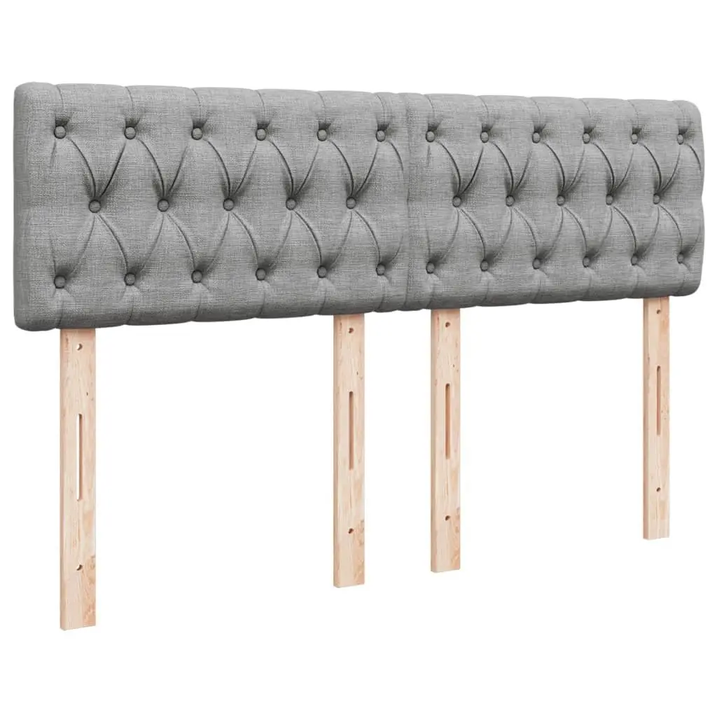 Queen Box Spring Bed Pocket Spring Mattress Slatted Base Dark Grey Polyester