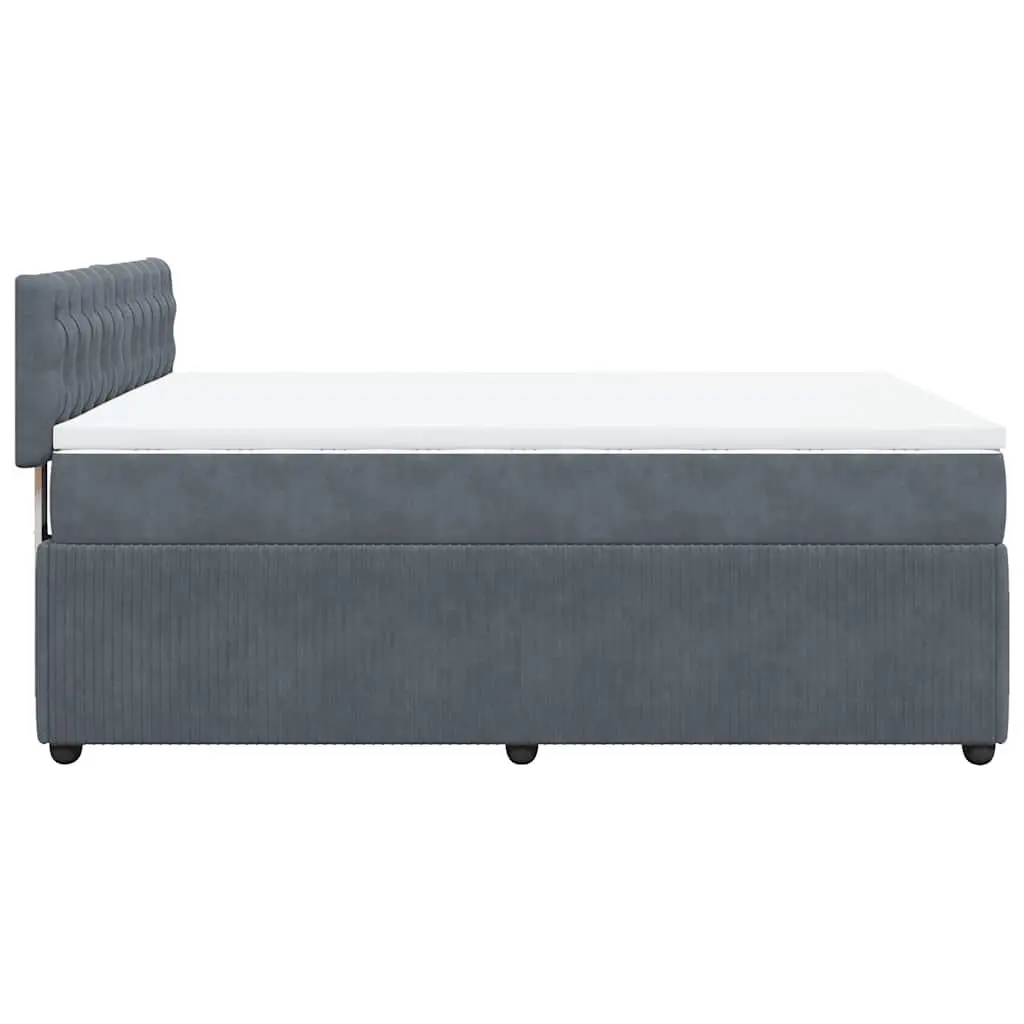 Queen Box Spring Bed with Velvet Upholstery for Any Bedroom