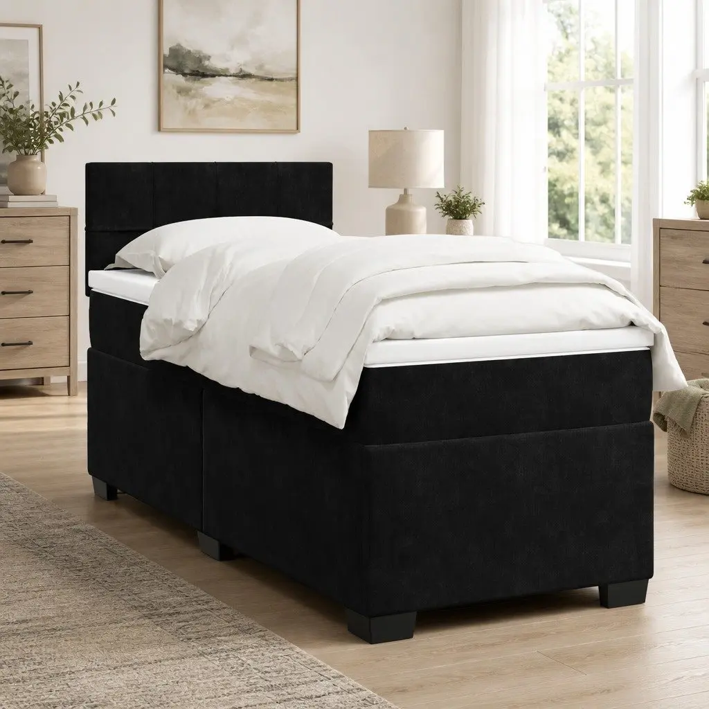 King Single Bed with Pocket Spring Mattress and Lighting