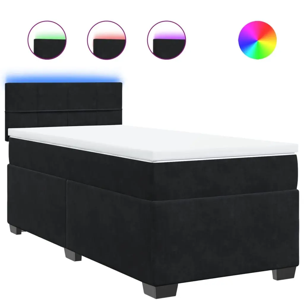 King Single Bed with Pocket Spring Mattress and Lighting