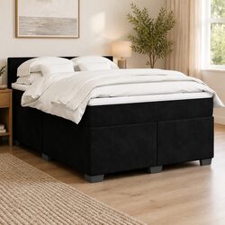 Practical Queen Box Spring Bed with Pocket Spring Mattress