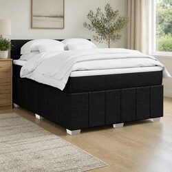 Versatile Double Box Spring Bed with LED Lighting for Any Space