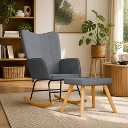 Versatile Rocking Chair with Stool for Any Room